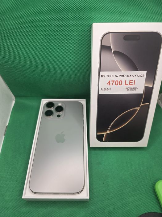 Iphone 16 Pro Max 512GB•Bateria 100%•Amanet Lazar Crangasi •56292