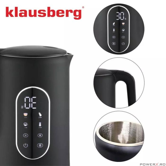 Fierbator electric, fabricat din otel inoxidabil, panou LED,