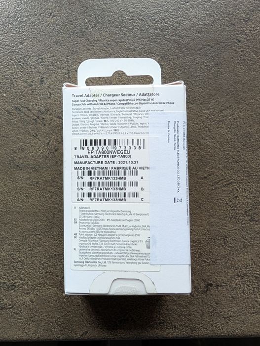 Încărcător telefon -sigilat original Samsung super fast ch.25w