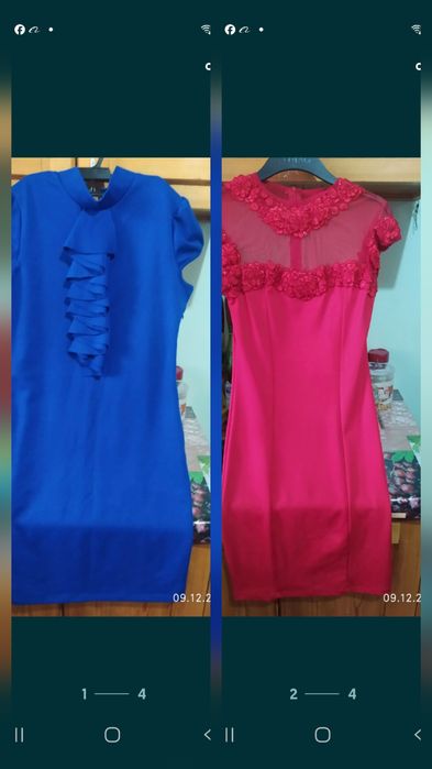 Платья женские красное и синее