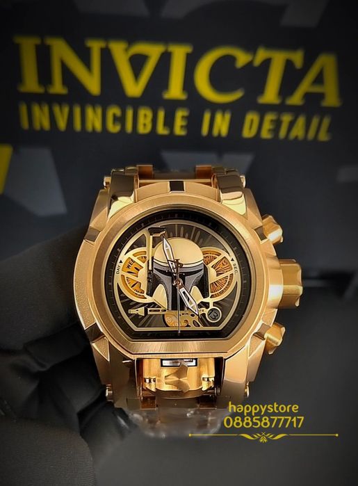 часовник INVICTA Bolt Zeus Gold Star Wars Edition 52 mm, Инвикта нов