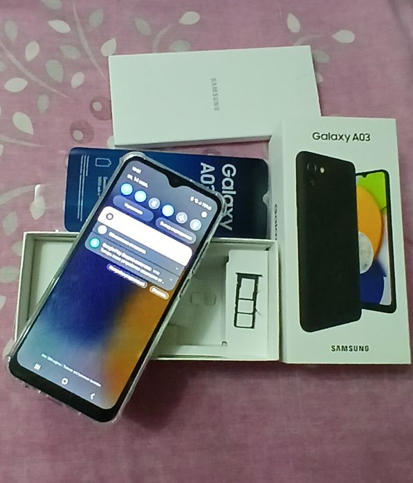Samsung galaxy A03 ,коробка документы есть