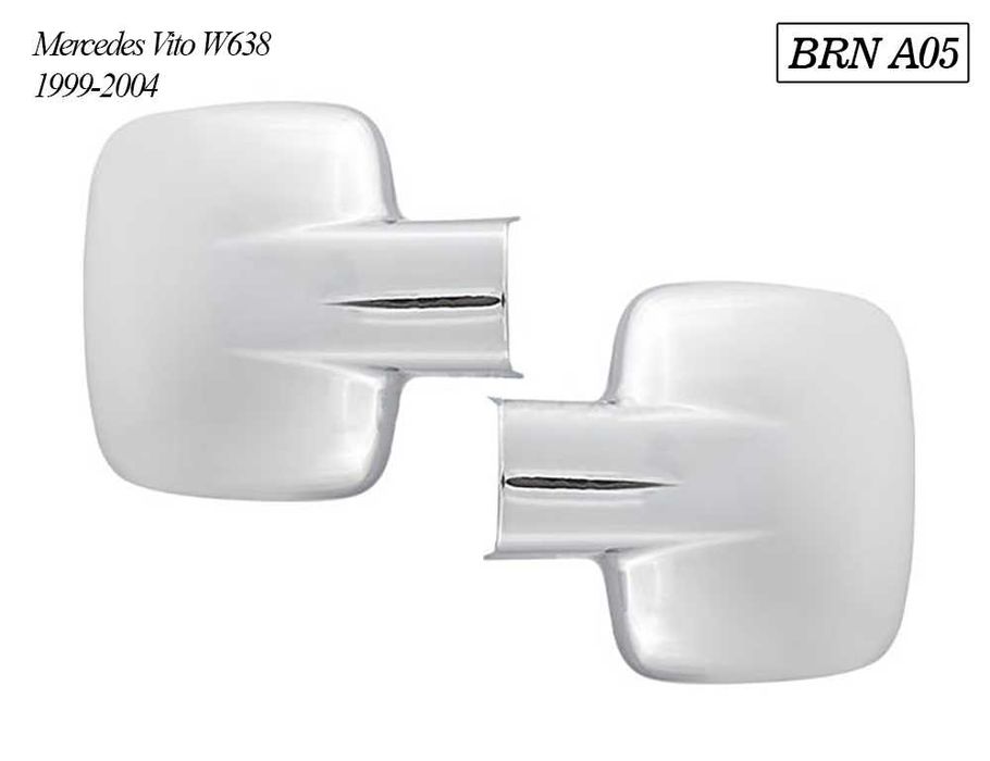 Хромирани капаци за огледала бусове на Mercedes, VW, Renault и Ford