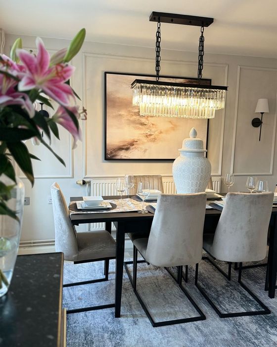 Set 2 scaune pentru dining/sufragerie din catifea, Beliani