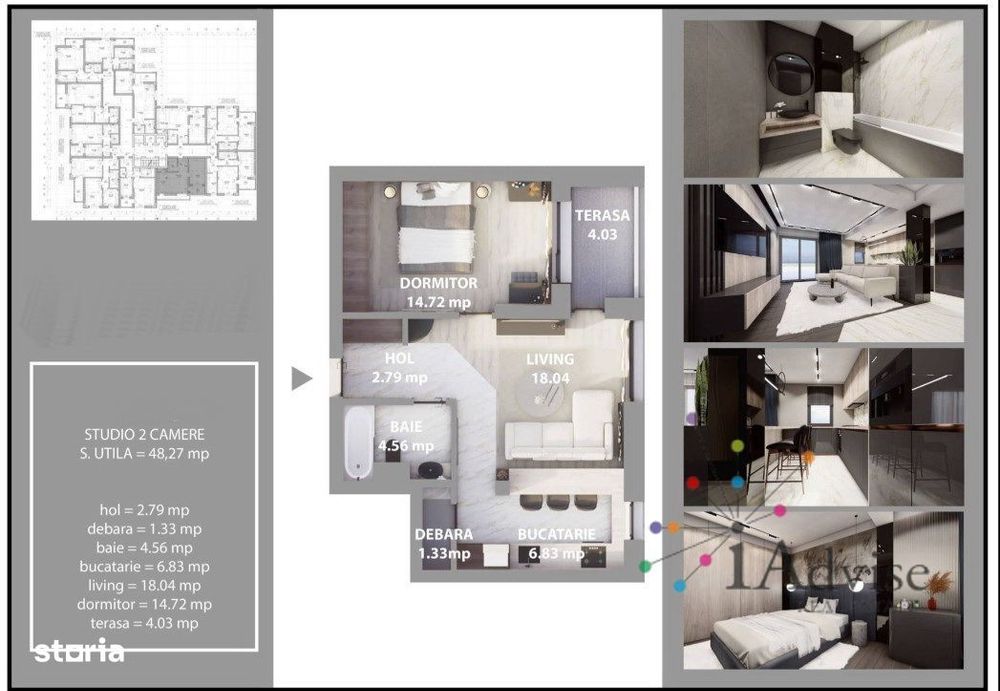 Studio modern într-un ansamblu rezidențial nou – Bartolomeu | Structur