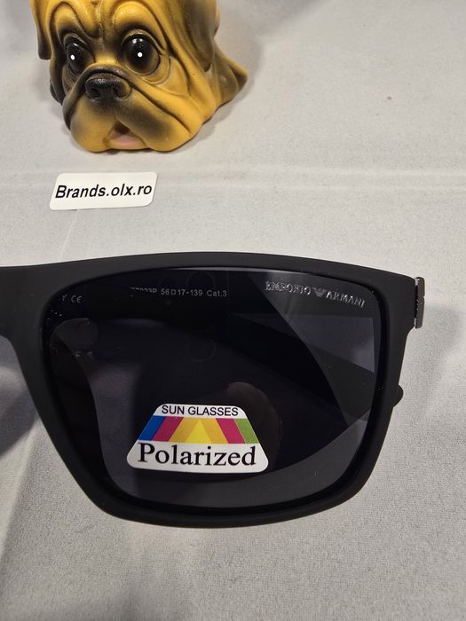 Ochelari de soare polarizati Emporio Armani, negri, YT7023P, made in Italy