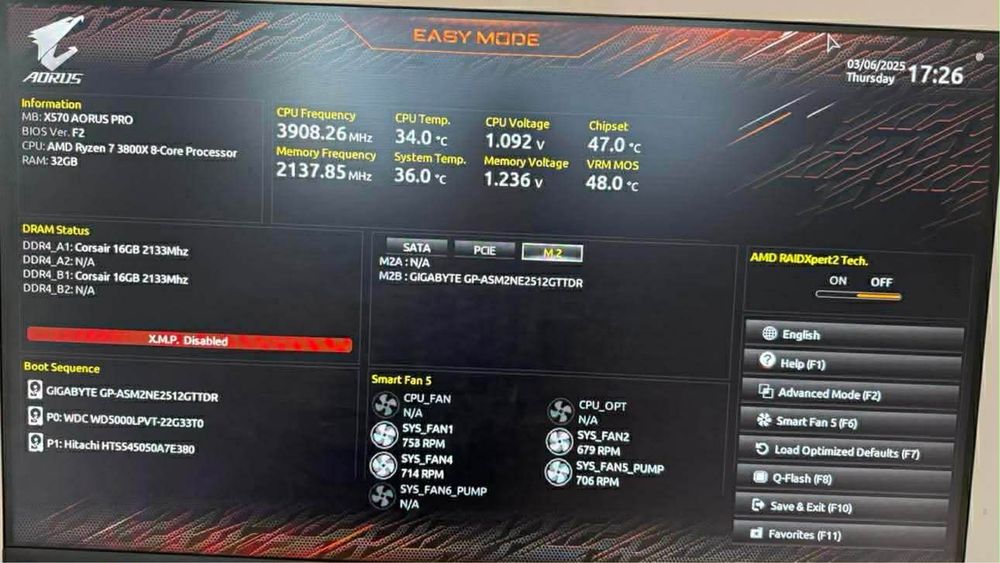 Desktop Ryzen 7 3800x, Aorus RTX 4070, 32GB rami, BLACK PC