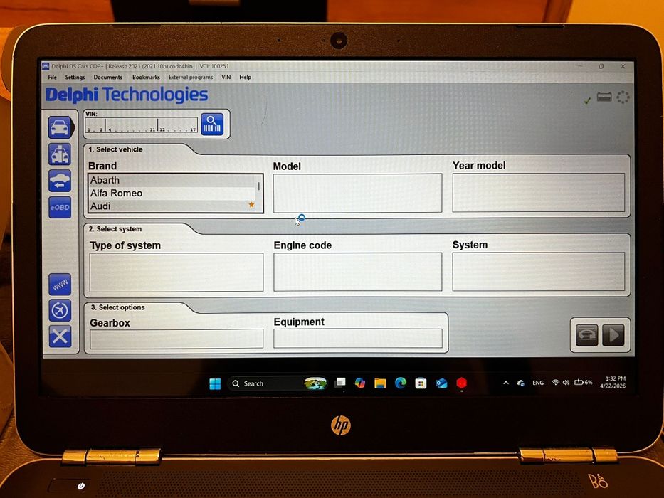 Kit tableta / laptop  Lenovo D330 + tester / diagnoză delphi 2021 + VCDS 2025