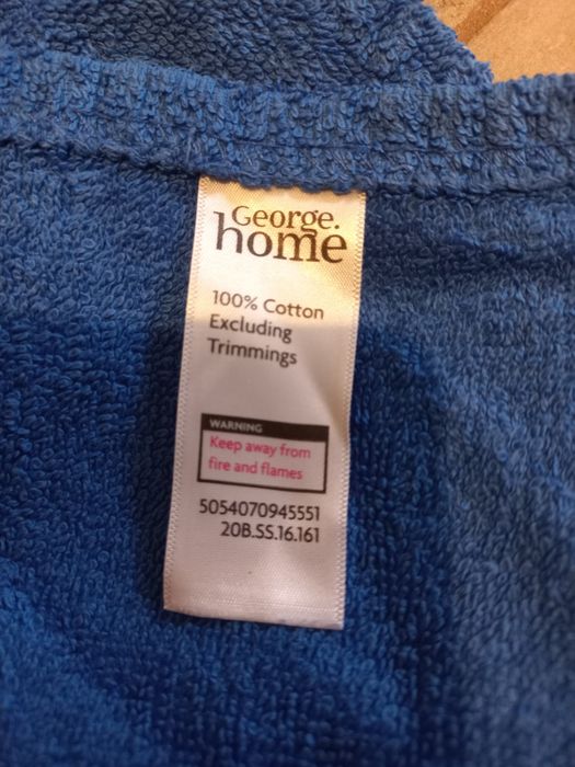Prosop/halat din bumbac 100% poncho de baie "George" copii
