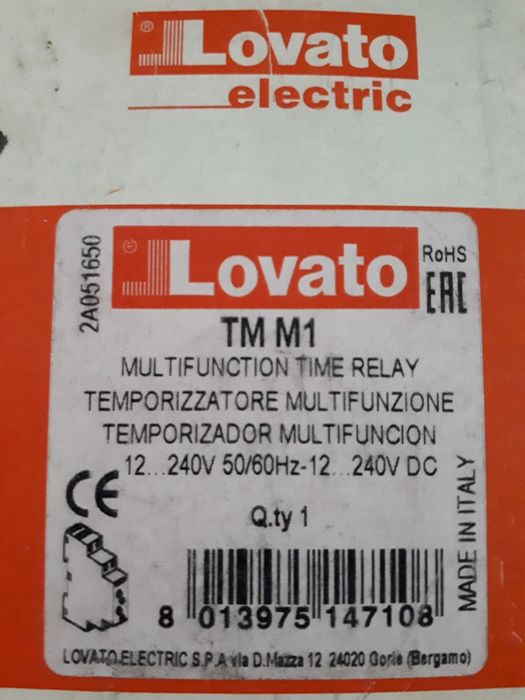 Temporizator Multifuncțional/LOVATO TM M1