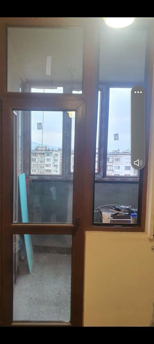 Pvc дограма вратопрозорец  златен дъб Височина врата 2.55  широчина 72