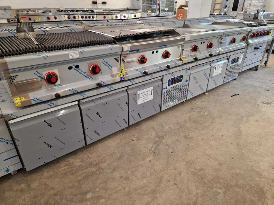 Готварска печка ГАЗ с 4+1 котлона, 1000x1000x850, с фурна ГАЗ