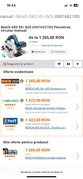 BOSCH GKS 55 CE ferăstrău circular de mână NOU
