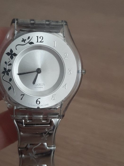 Ceas Swatch Skin "Wildly" SFK286G - Ultra-subțire, Design Floral