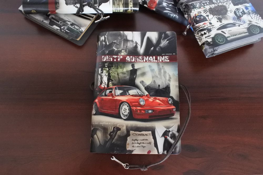 Set Cadou Agenda personalizata A6 Porsche 911