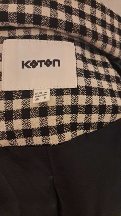 sacou in carouri alb negru