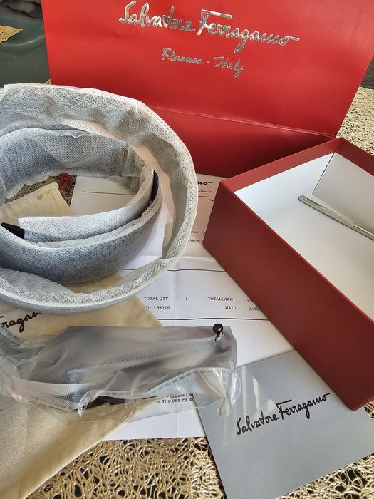 Луксозен  колан с дизайнерска  Salvatore Ferragamo
