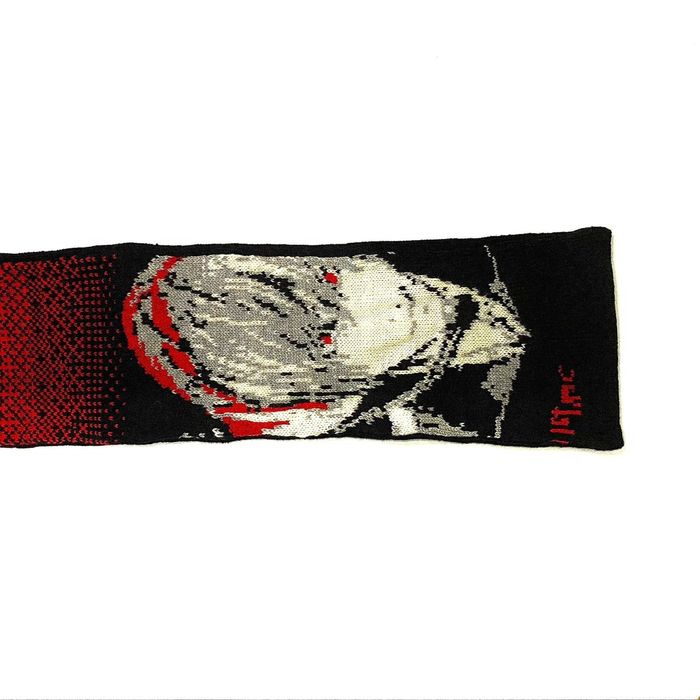 ШАРФ  вязаный с принтом "Deat(теплый)h note"