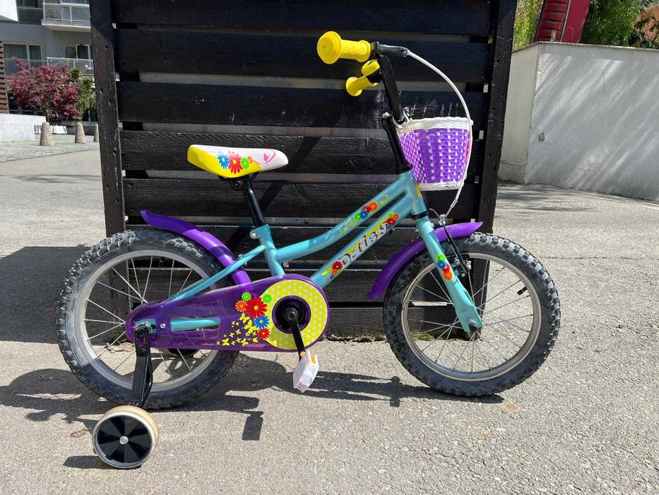 Bicicleta Copii DHS - 16 Inch, Turcoaz