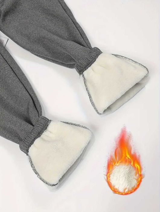 Дамски топъл зимен клин с полар, наличен в сив цвят