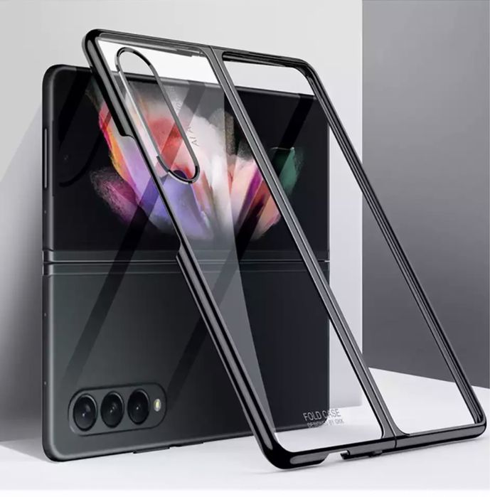 Samsung Z FOLD FLIP 3 4 5 6 Husa Slim Plastic Transparenta Insertie