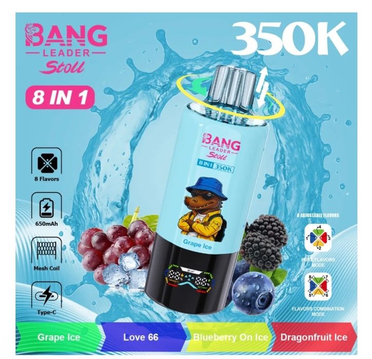 NOU! Bang Leader Stoll 350.000 Puffs 8 in 1 Reîncărcabil