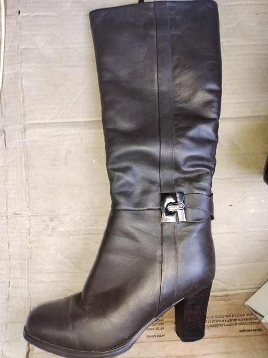 Женский сапоги зимние натуральная кожа и мех б/у