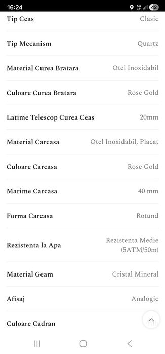 Ceas Guess cronograf damă W1069L4 original