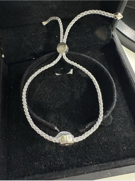 Brățara de prietenie Monica Vinader cu șnur liniar de diamant