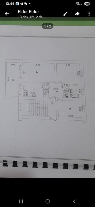 3 xonali kvartira sotiladi 77seriya Yunusobodda