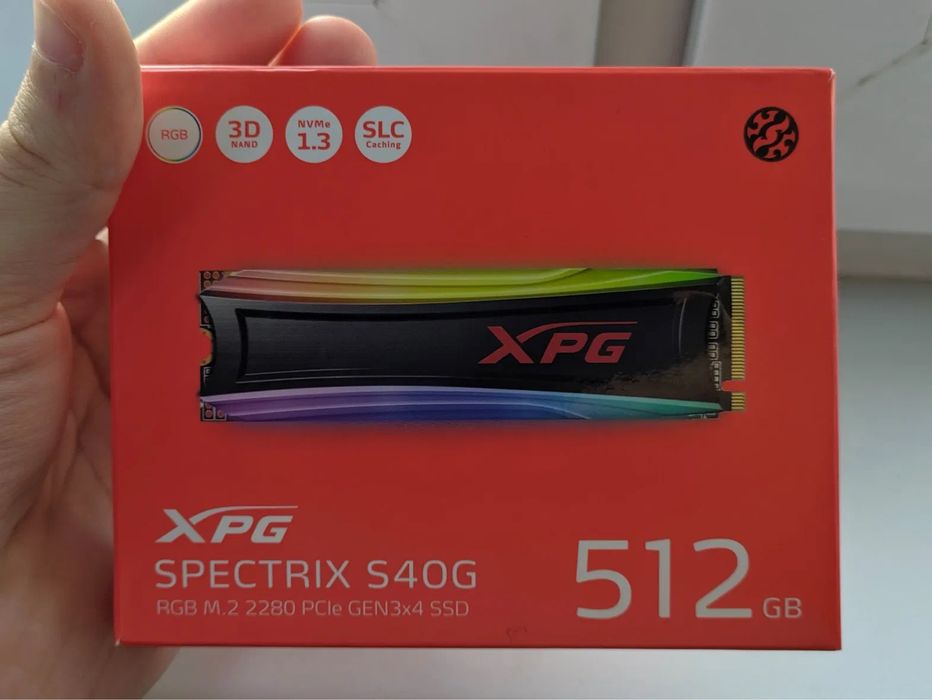 Adata M2 +подсветка RGB 512gb