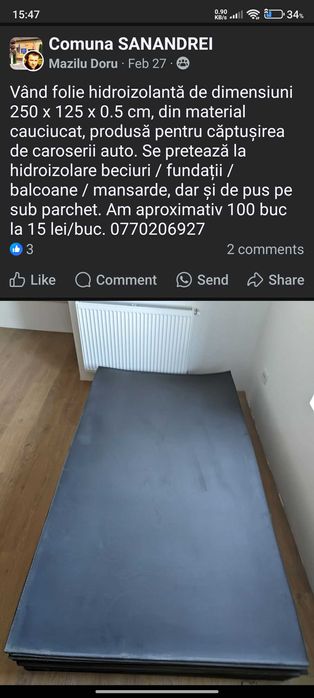 Vănd membrană hidroizolație / termoizolație