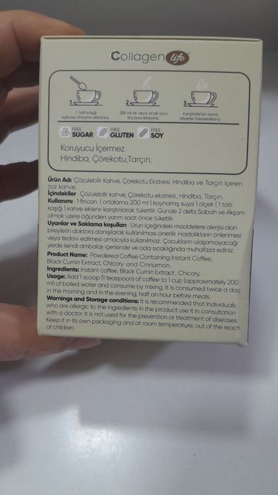 Colagen tarkibli ozdiruvci coffee.