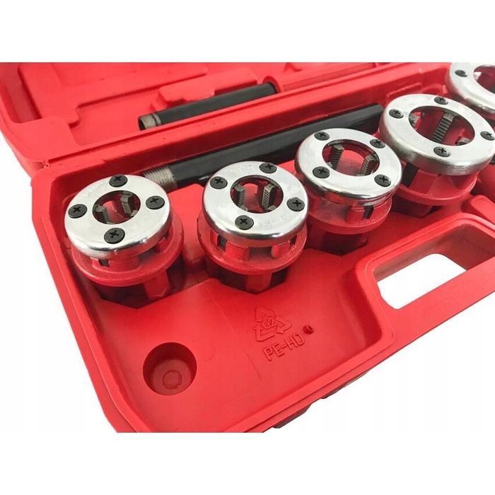 Trusa filetat tevi 3/8", 1/2", 3/4", 1", 1-1/4", 5 piese, Verke