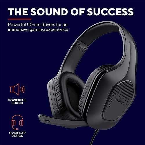 Нови Леки геймърски слушалки Trust Gaming GXT 415 Zirox за Xbox PS4 PS5