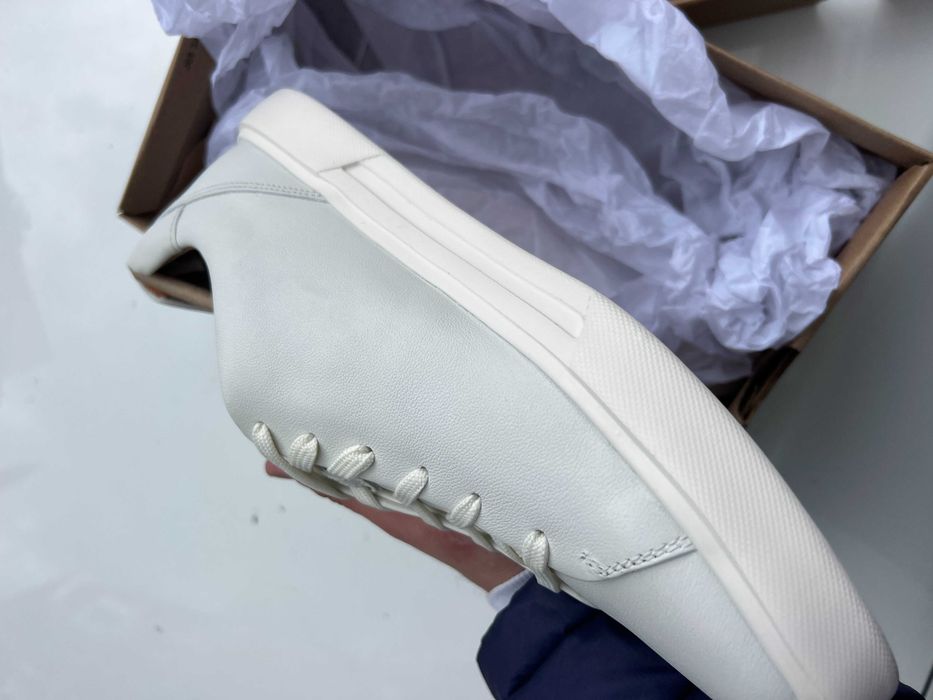 Clarks Una Costa Lace мъжки кожени обувки размер 43 бял, кафяв, син