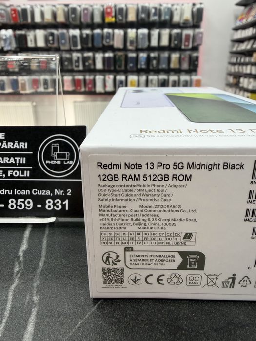Redmi Note 13 Pro 5G | 12Gb Ram , 512Gb | NOU | Garantie | phonelab.ro