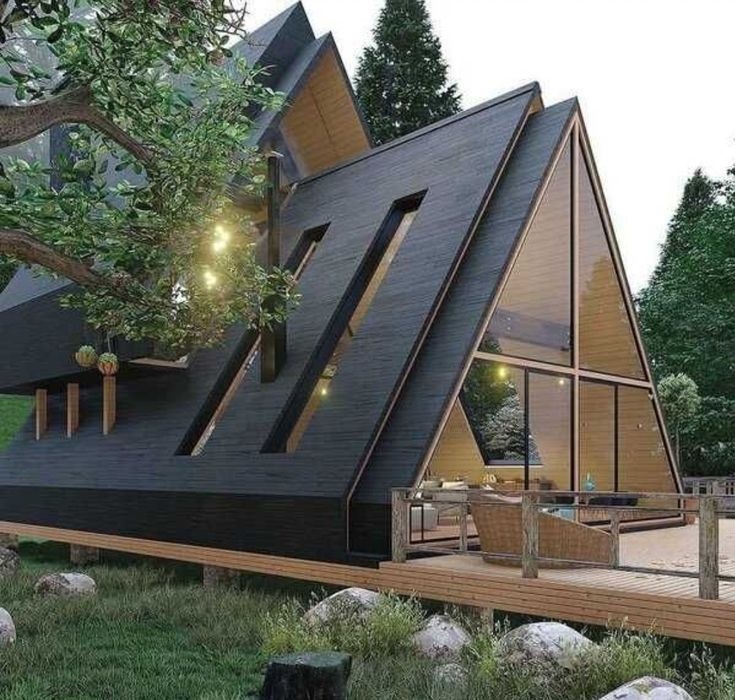 Vand cabana modulare A-frame 6×9