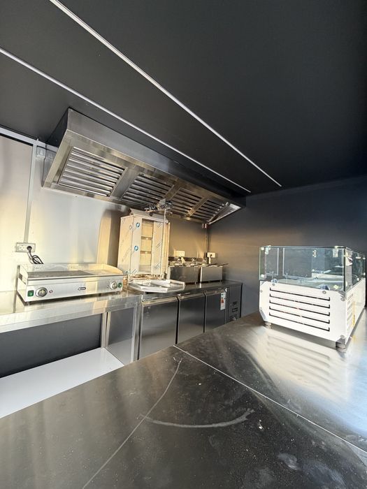 Rulota Comerciala 4m Premium Echipata Complet Fast Food Grill Shaorma Kebab In Stoc