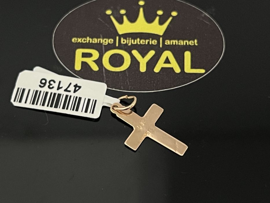 Bijuteria Royal CB : Pandantiv cruce aur 14k 585   0,55 gr