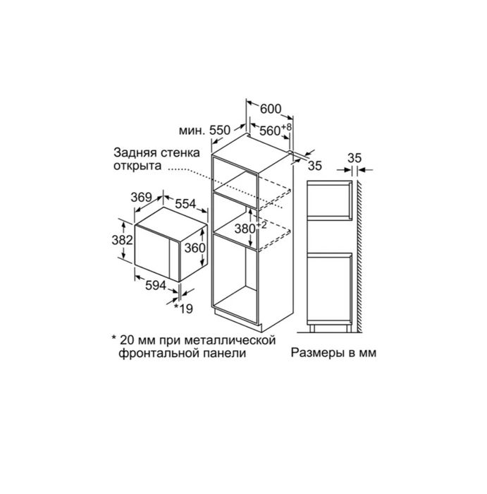 Встроенная микроволновая печь бош