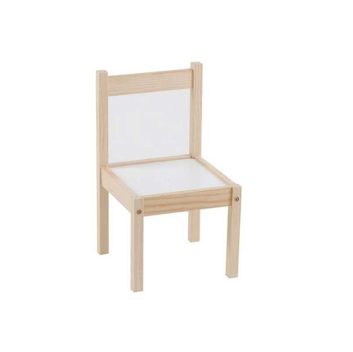 Декоративна детска масичка и стол Mercado Trade, За деца, Дърво, Бял