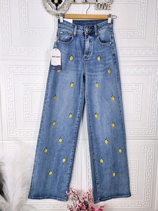 Широки дънки с лимони