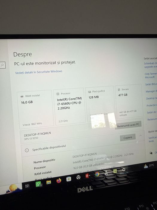 Laptop Ultrabook Dell XPS 13 9350 16GB i7