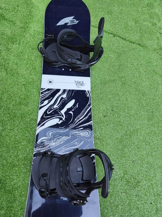 Placa snowboard F2 Black Deck extra wide Freestyle 155 cm cu legaturi