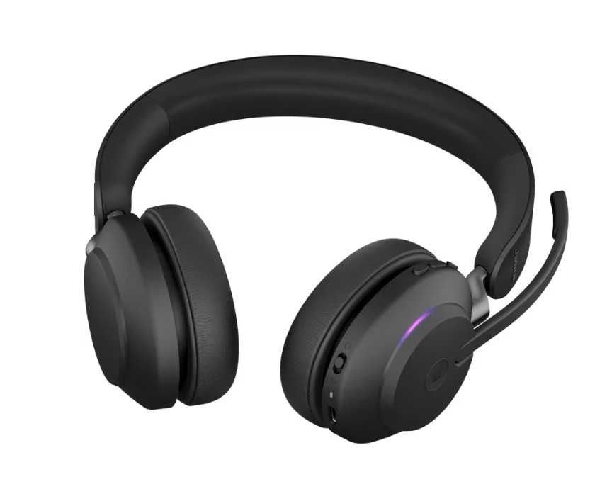 Casti wireless cu microfon Jabra Evolve2 65 MS+ Link 380c, Negru