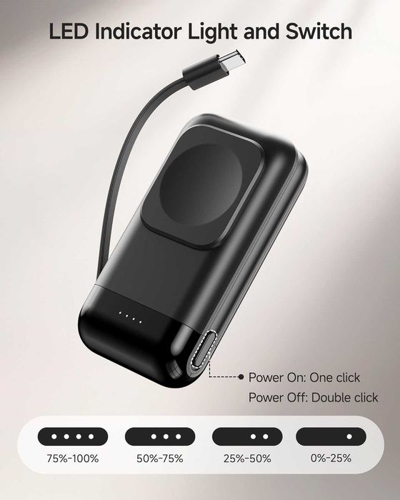 2 в 1 преносимо зарядно за Galaxy Watch 8/8