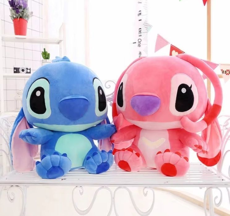 Set Jucarii Plus Stitch Roz si Albastru - Lilo & Stitch 50 cm