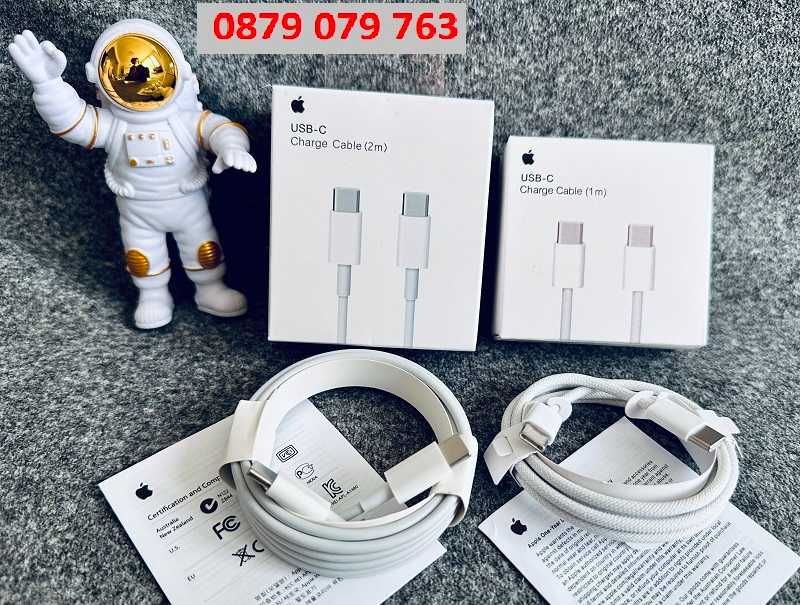 Оригинално Зарядно Кабел Apple USB C to USB C 1m 2m за 15-17ProMax