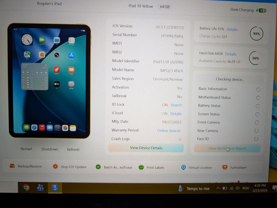 Apple Ipad generația 10 93% Yellow